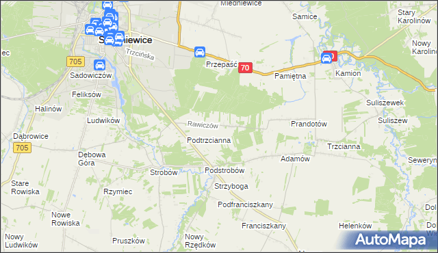 mapa Rawiczów, Rawiczów na mapie Targeo