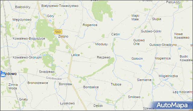mapa Reczewo, Reczewo na mapie Targeo