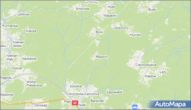 mapa Rędocin, Rędocin na mapie Targeo