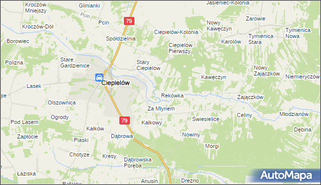 mapa Rekówka, Rekówka na mapie Targeo