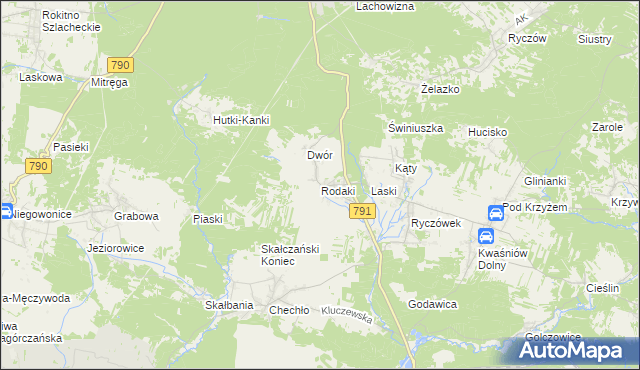 mapa Rodaki, Rodaki na mapie Targeo