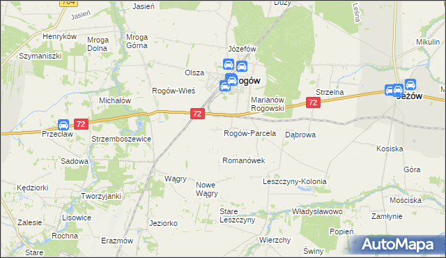 mapa Rogów-Parcela, Rogów-Parcela na mapie Targeo