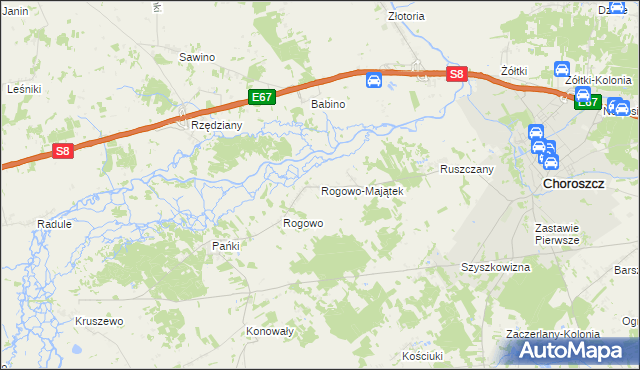 mapa Rogowo-Majątek, Rogowo-Majątek na mapie Targeo