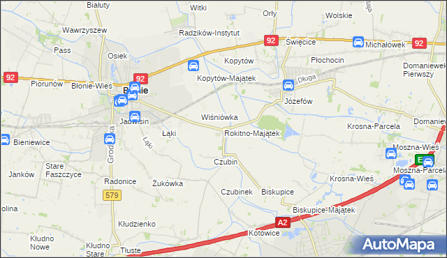 mapa Rokitno-Majątek, Rokitno-Majątek na mapie Targeo