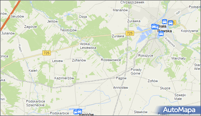 mapa Rosławowice, Rosławowice na mapie Targeo