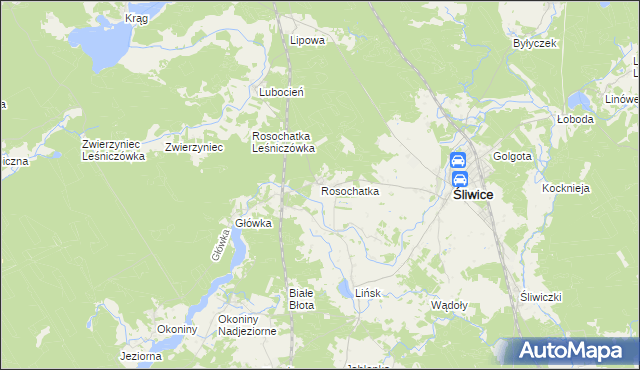 mapa Rosochatka, Rosochatka na mapie Targeo