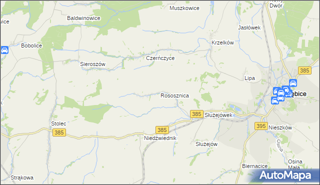 mapa Rososznica, Rososznica na mapie Targeo