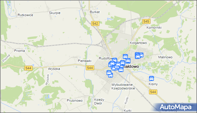 mapa Rudolfowo, Rudolfowo na mapie Targeo