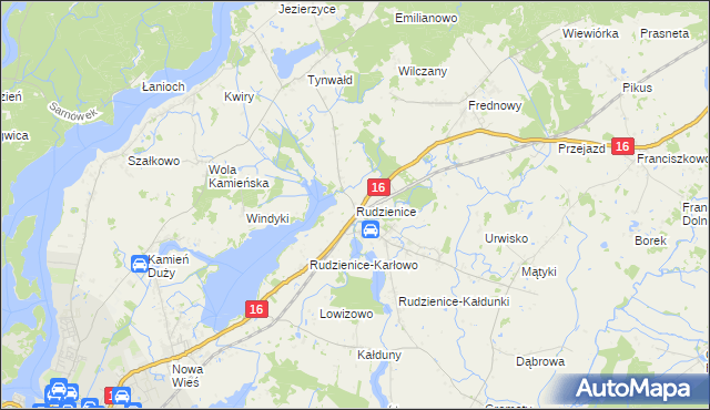 mapa Rudzienice, Rudzienice na mapie Targeo