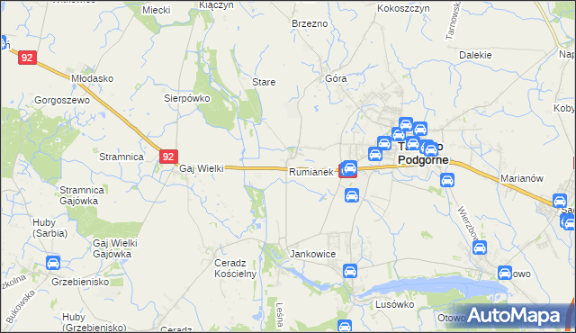 mapa Rumianek, Rumianek na mapie Targeo