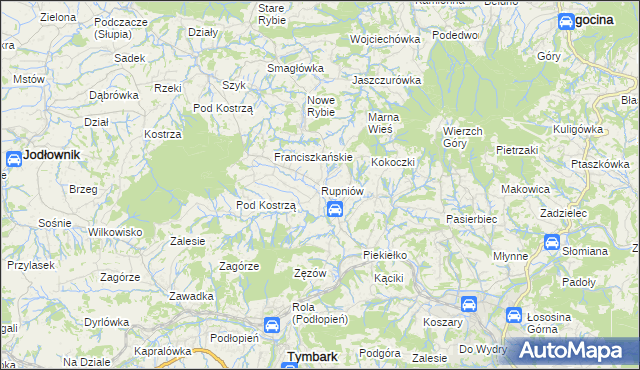 mapa Rupniów, Rupniów na mapie Targeo