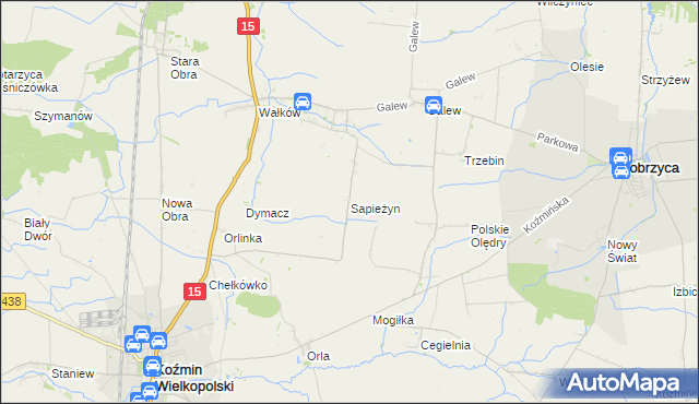 mapa Sapieżyn, Sapieżyn na mapie Targeo