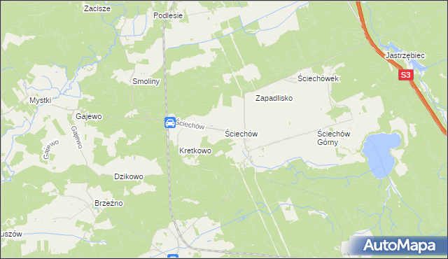 mapa Ściechów, Ściechów na mapie Targeo