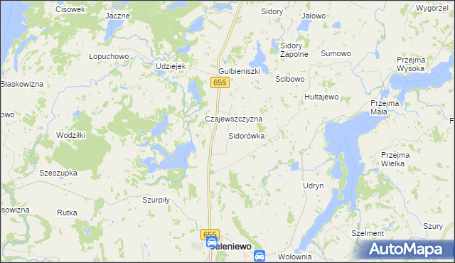 mapa Sidorówka, Sidorówka na mapie Targeo