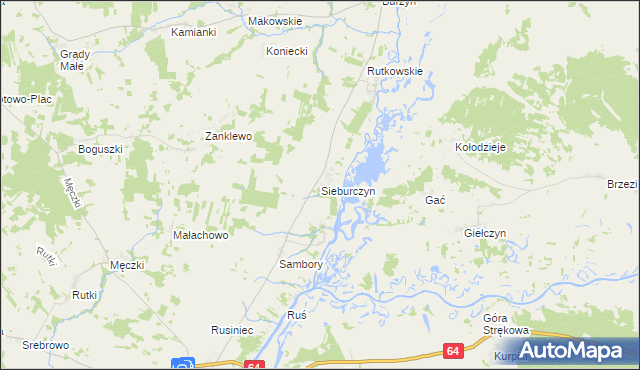 mapa Sieburczyn, Sieburczyn na mapie Targeo