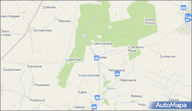 mapa Siedlec gmina Pępowo, Siedlec gmina Pępowo na mapie Targeo