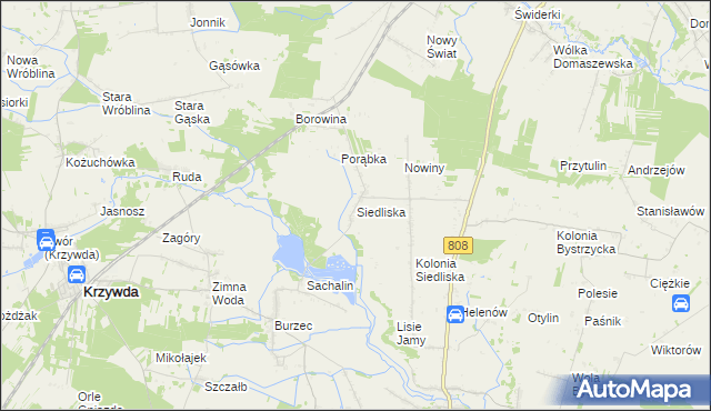 mapa Siedliska gmina Wojcieszków, Siedliska gmina Wojcieszków na mapie Targeo
