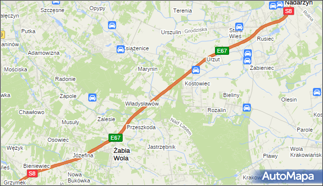 mapa Siestrzeń, Siestrzeń na mapie Targeo