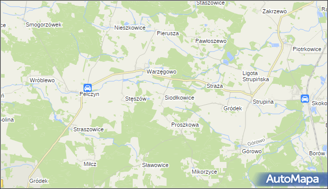 mapa Siodłkowice, Siodłkowice na mapie Targeo