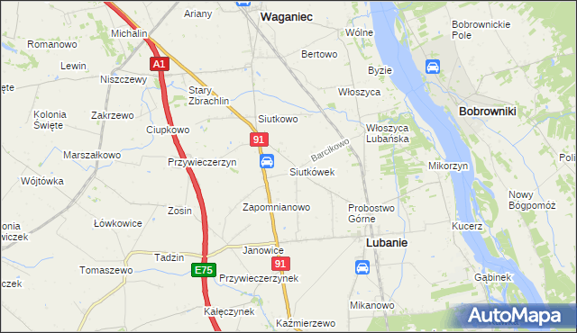 mapa Siutkówek, Siutkówek na mapie Targeo