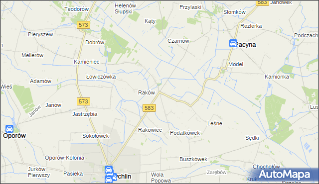 mapa Skrzeszewy, Skrzeszewy na mapie Targeo