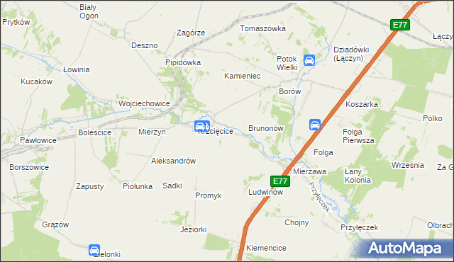 mapa Słaboszowice, Słaboszowice na mapie Targeo