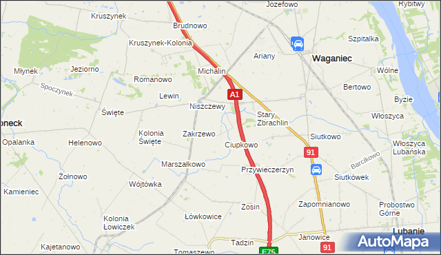 mapa Śliwkowo, Śliwkowo na mapie Targeo