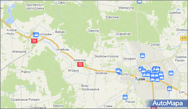 mapa Słodków-Kolonia, Słodków-Kolonia na mapie Targeo