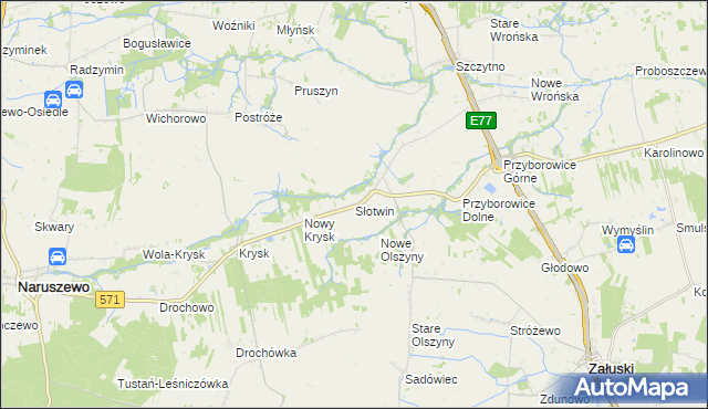 mapa Słotwin, Słotwin na mapie Targeo