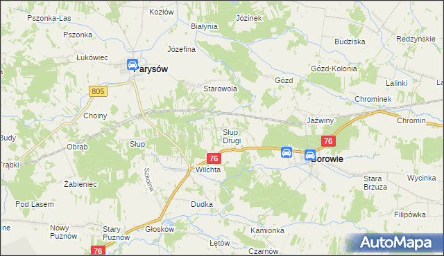 mapa Słup Drugi, Słup Drugi na mapie Targeo