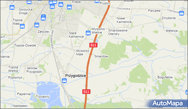 mapa Smardów, Smardów na mapie Targeo