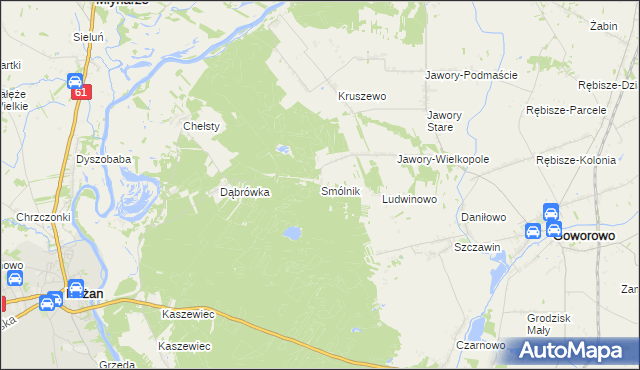 mapa Smólnik gmina Goworowo, Smólnik gmina Goworowo na mapie Targeo