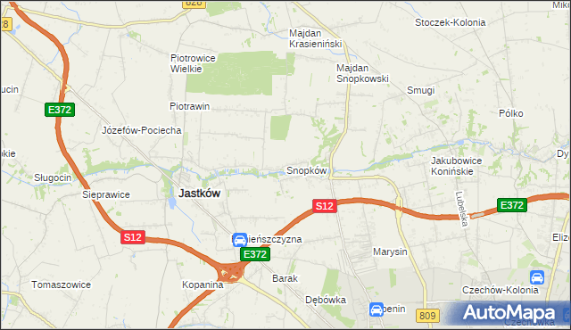 mapa Snopków, Snopków na mapie Targeo