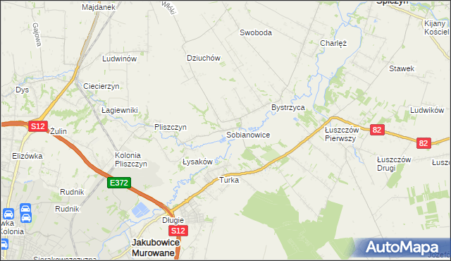 mapa Sobianowice, Sobianowice na mapie Targeo