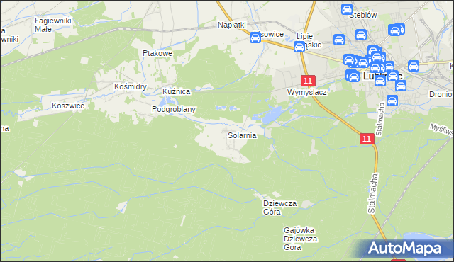 mapa Solarnia gmina Pawonków, Solarnia gmina Pawonków na mapie Targeo