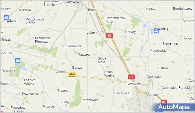 mapa Solca Mała, Solca Mała na mapie Targeo