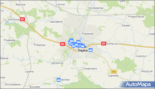 mapa Środa Śląska, Środa Śląska na mapie Targeo