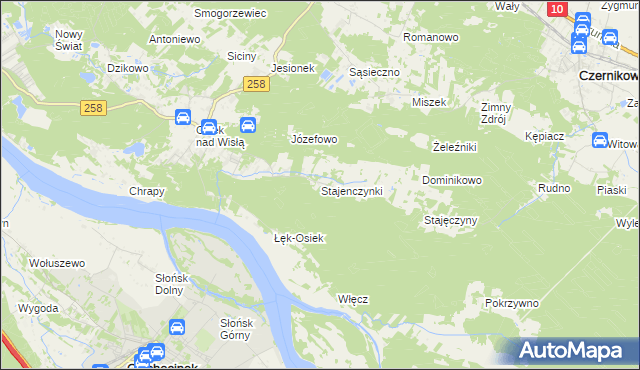 mapa Stajenczynki, Stajenczynki na mapie Targeo