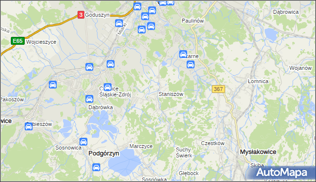 mapa Staniszów, Staniszów na mapie Targeo