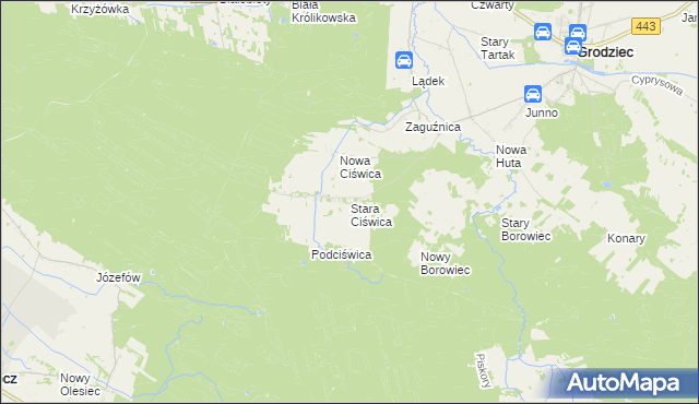 mapa Stara Ciświca, Stara Ciświca na mapie Targeo