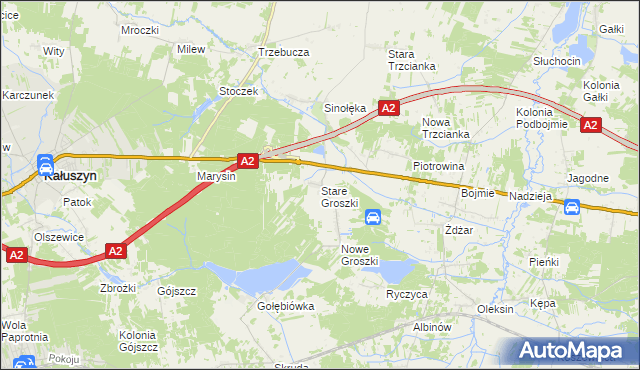 mapa Stare Groszki, Stare Groszki na mapie Targeo