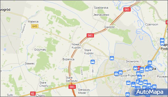 mapa Stare Kupiski, Stare Kupiski na mapie Targeo