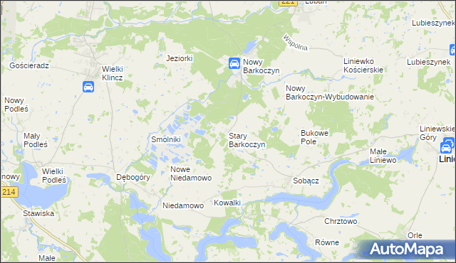 mapa Stary Barkoczyn, Stary Barkoczyn na mapie Targeo