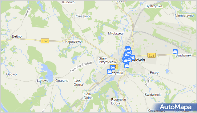 mapa Stary Przybysław, Stary Przybysław na mapie Targeo