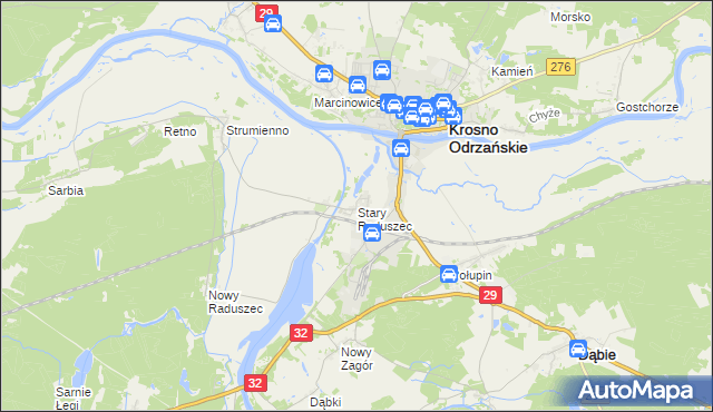 mapa Stary Raduszec, Stary Raduszec na mapie Targeo