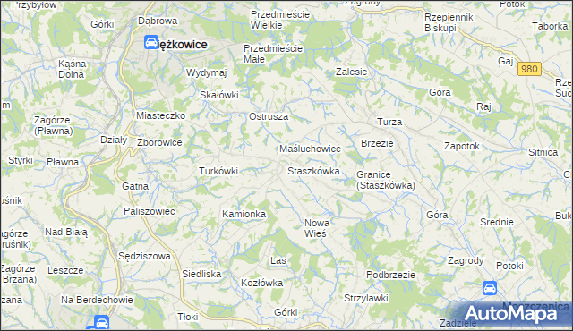 mapa Staszkówka, Staszkówka na mapie Targeo