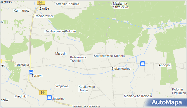 mapa Stefankowice-Kolonia, Stefankowice-Kolonia na mapie Targeo