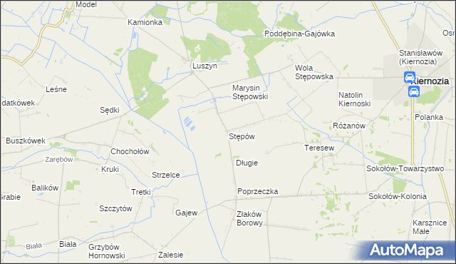 mapa Stępów, Stępów na mapie Targeo