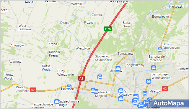 mapa Stobiecko Szlacheckie, Stobiecko Szlacheckie na mapie Targeo