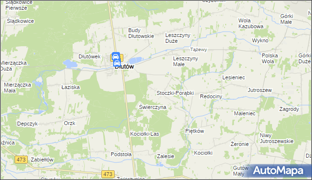 mapa Stoczki-Porąbki, Stoczki-Porąbki na mapie Targeo